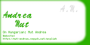 andrea mut business card
